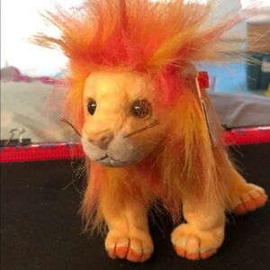 Plush Lion Toy with Orange Mane